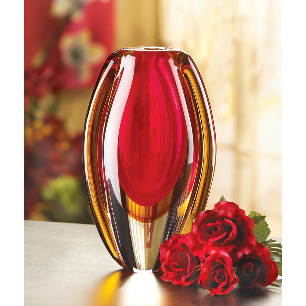 Sunfire glass vase