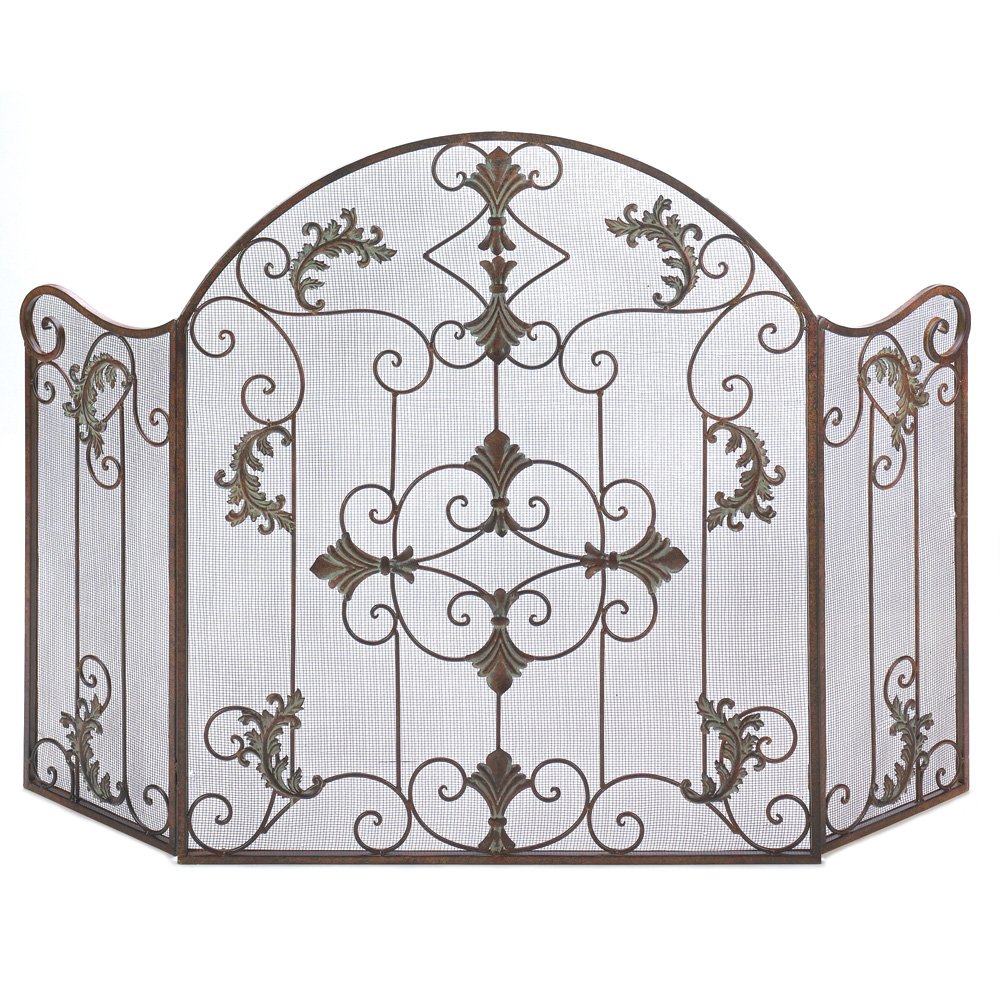 Florentine fireplace screen