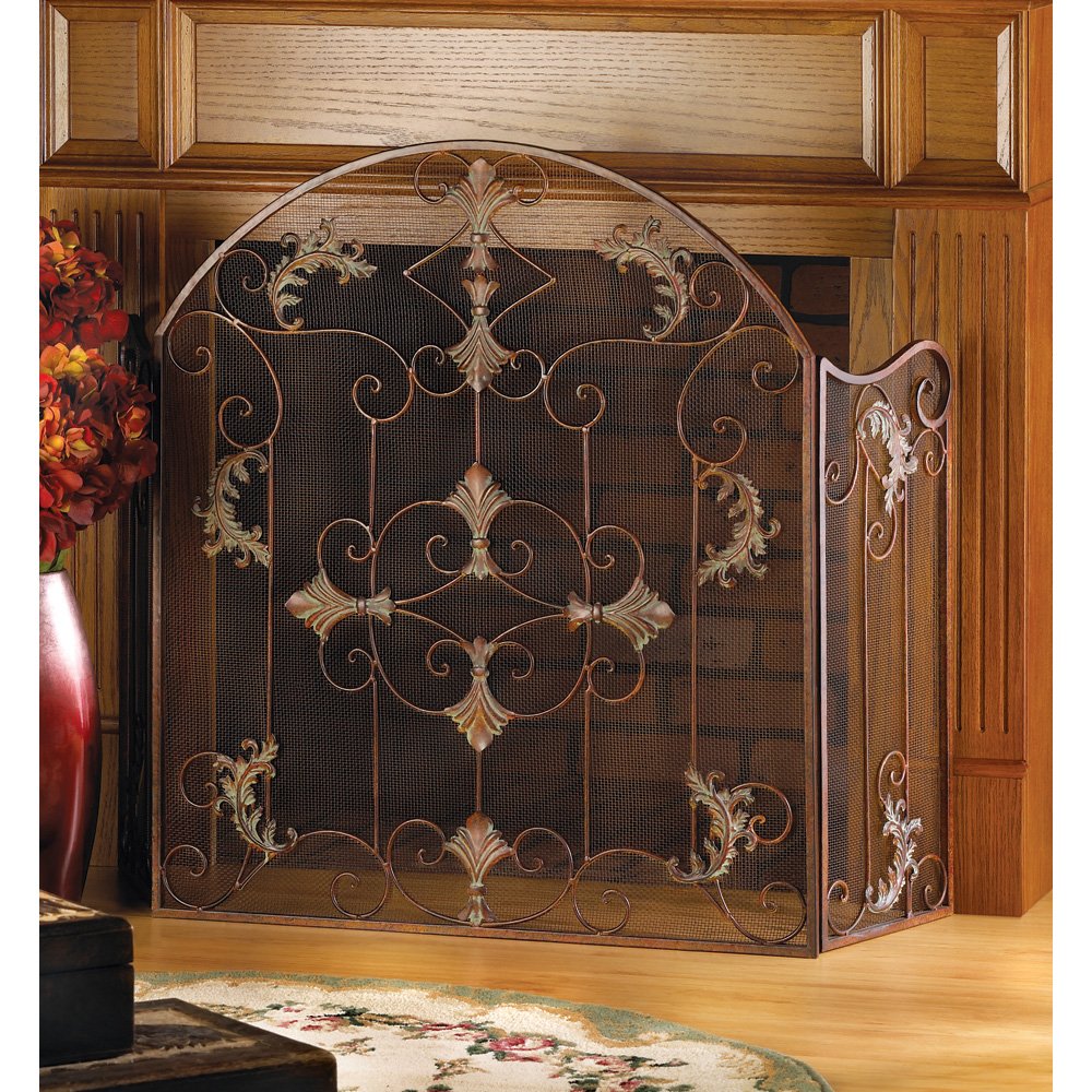 Florentine fireplace screen