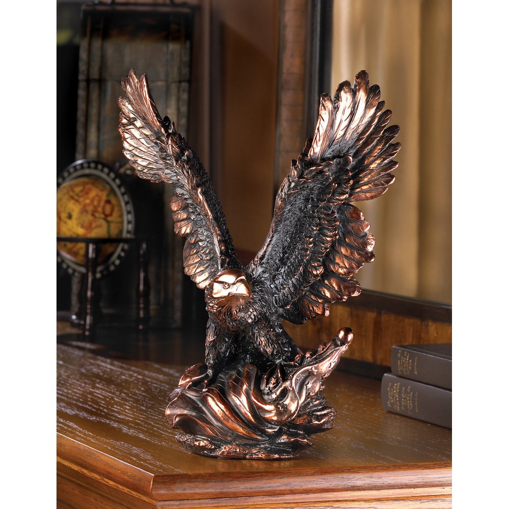 Eagle in flight statue