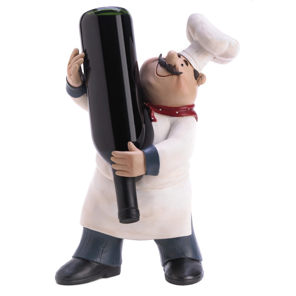 Happy chef wine holder