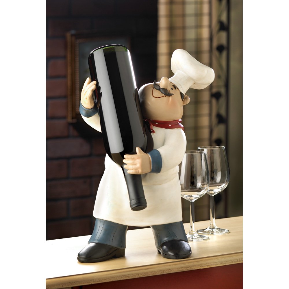 Happy chef wine holder