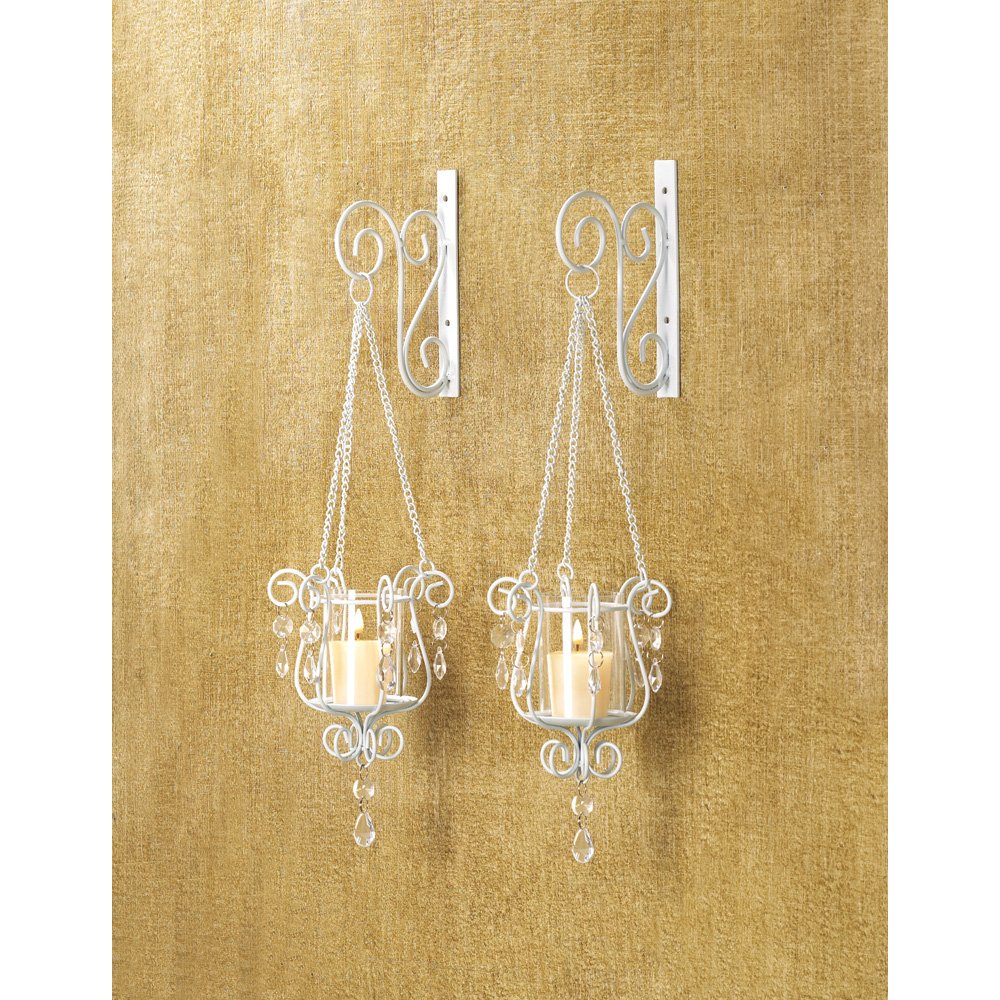 Bedazzling pendant sconce duo