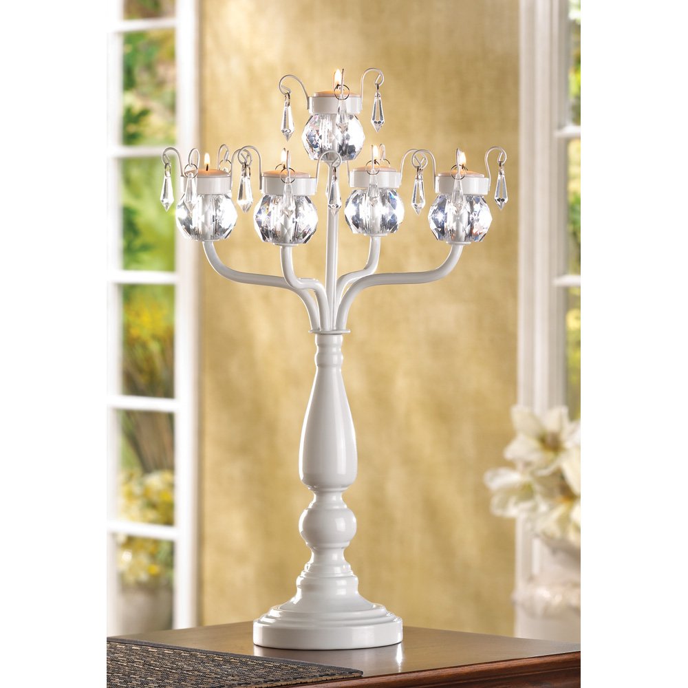 Bejeweled standing candelabra