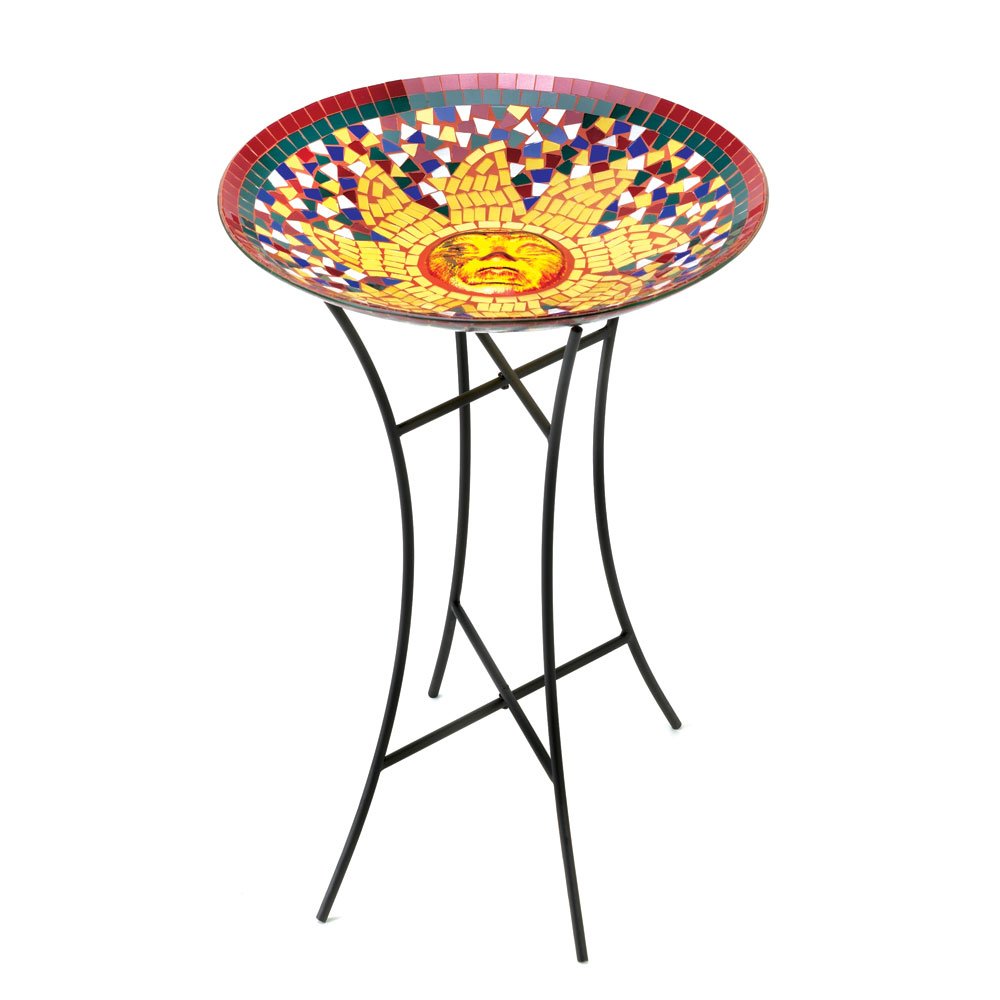 Radiant sun birdbath