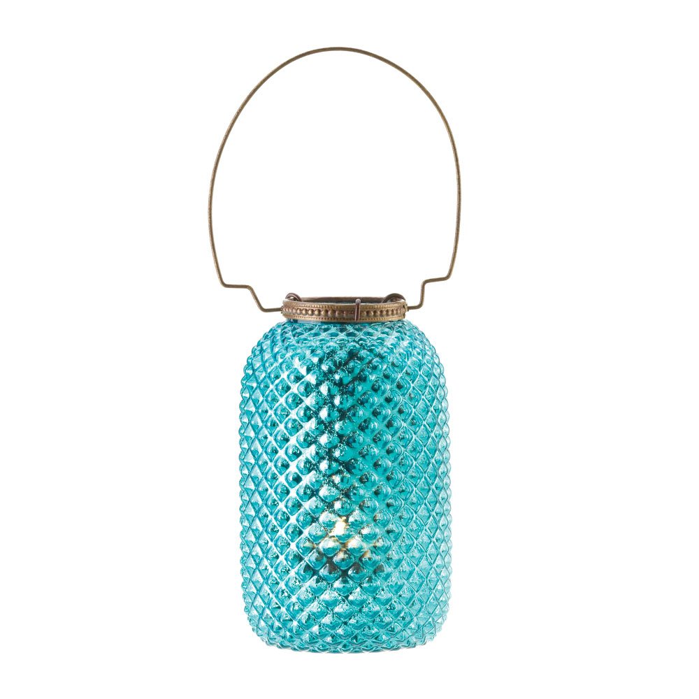 Blue diamond candle lantern