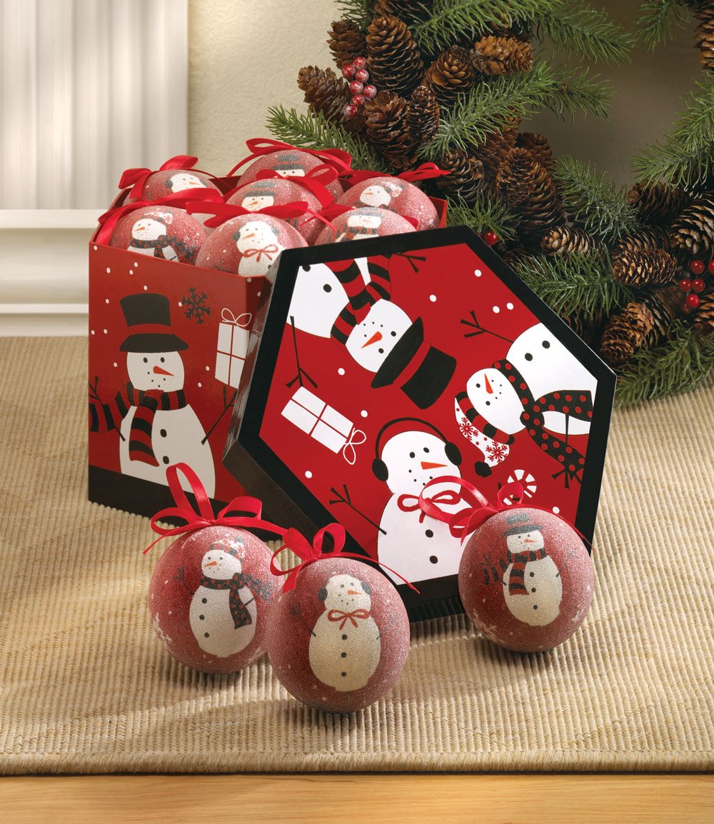 Happy snowmen ornaments