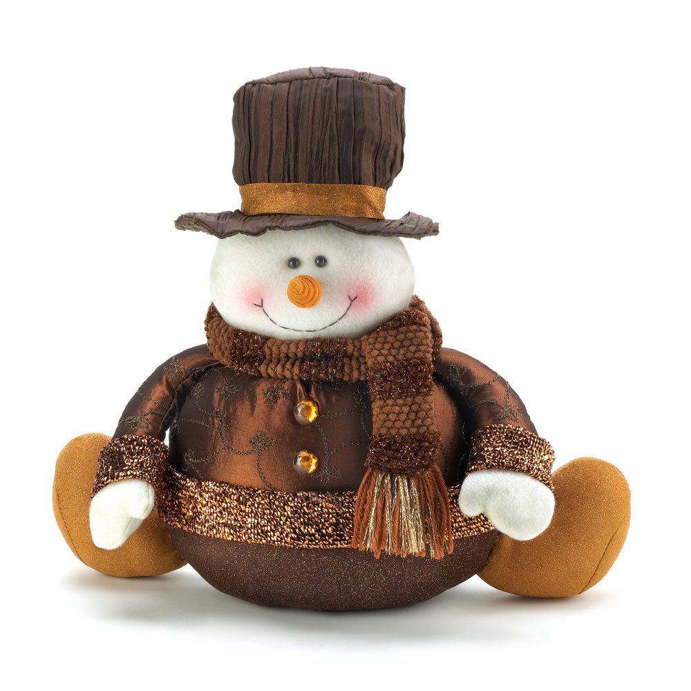 Golden sparkle snowman