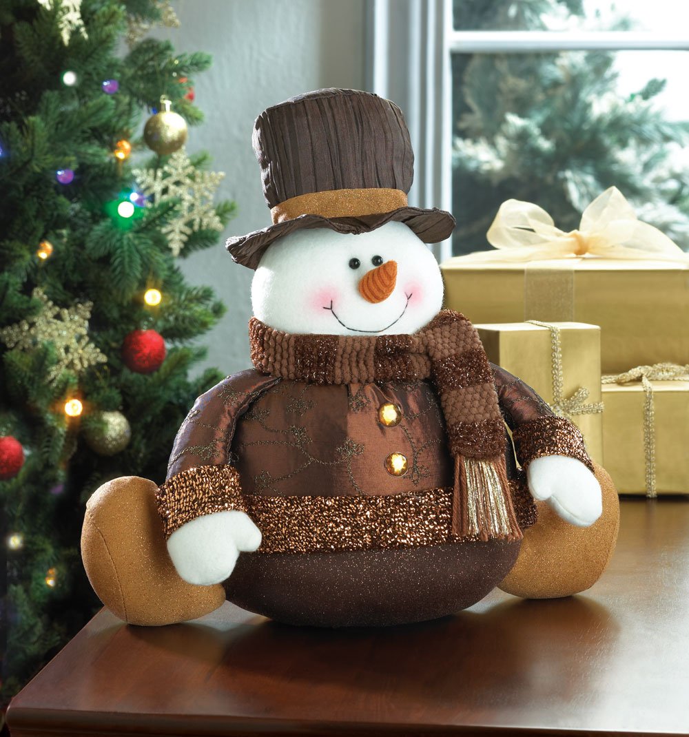 Golden sparkle snowman