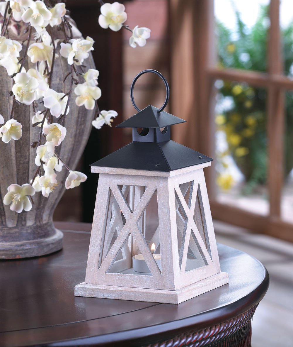 Colonial height wooden lantern