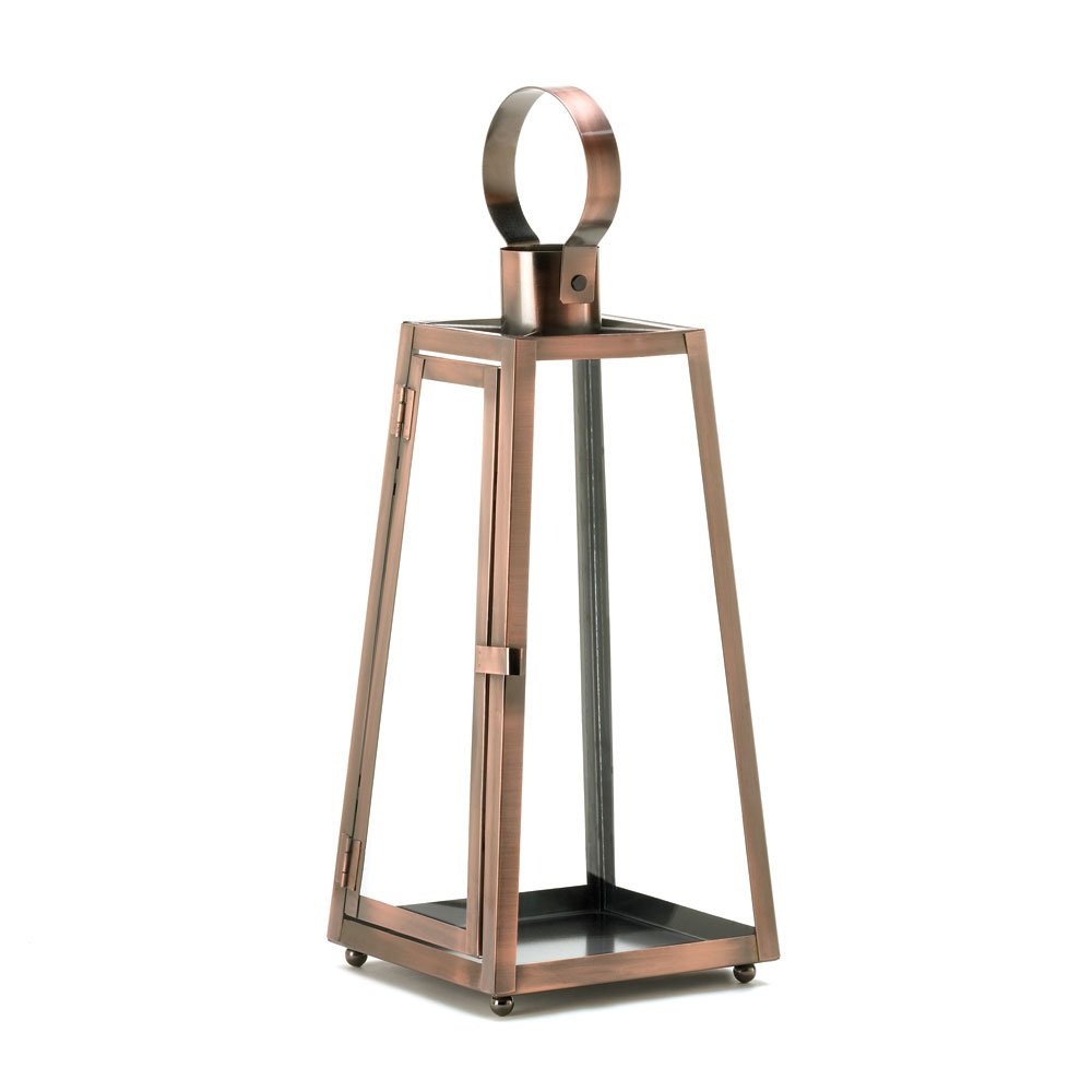 Contempo copper candle lantern