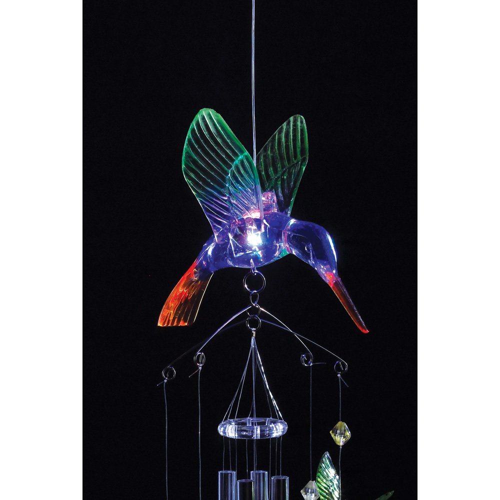 Light-up hummingbird windchime