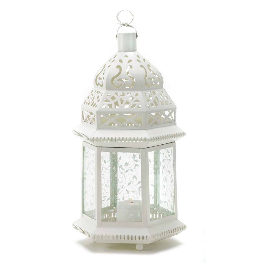 Large white moroccan lantern