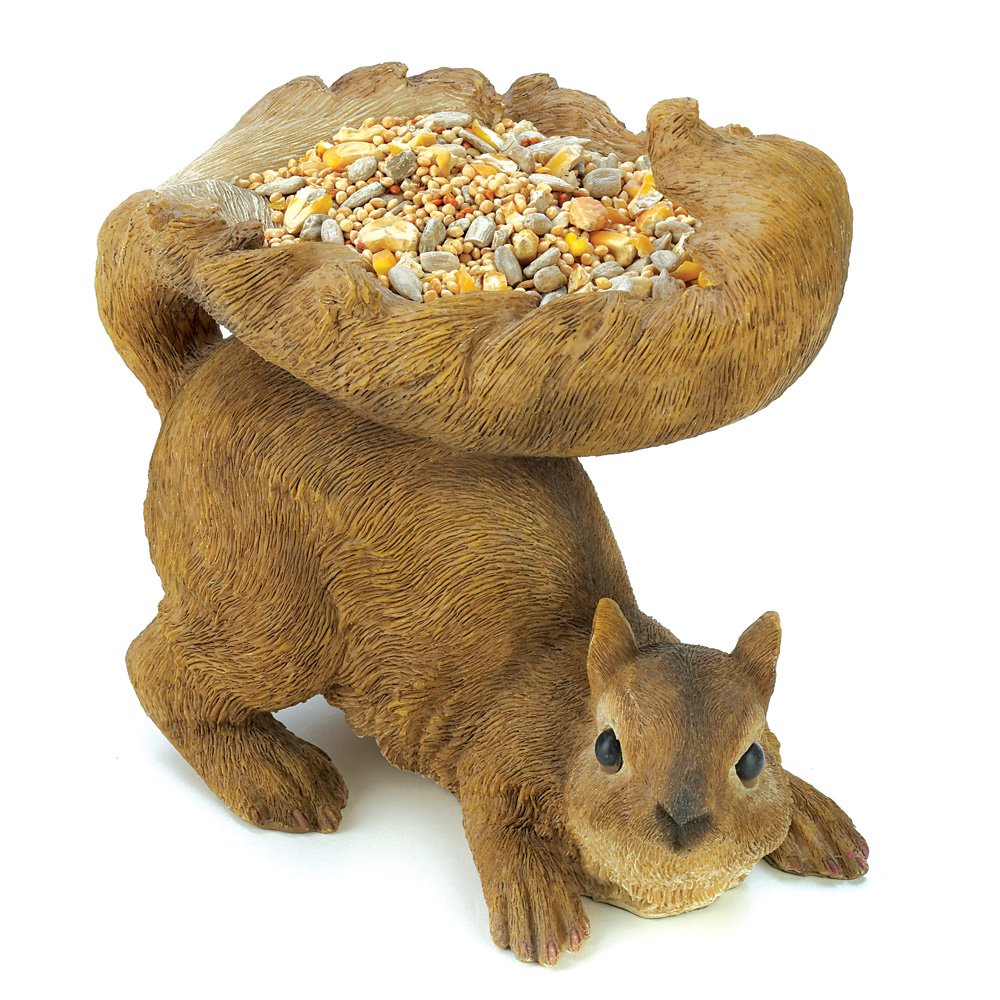 Woodland squirrel birdfeeder