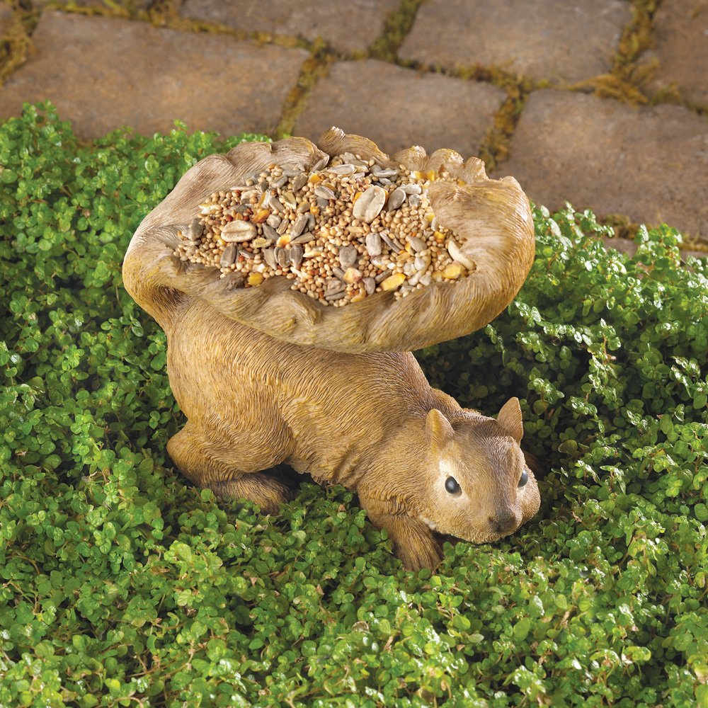 Woodland squirrel birdfeeder