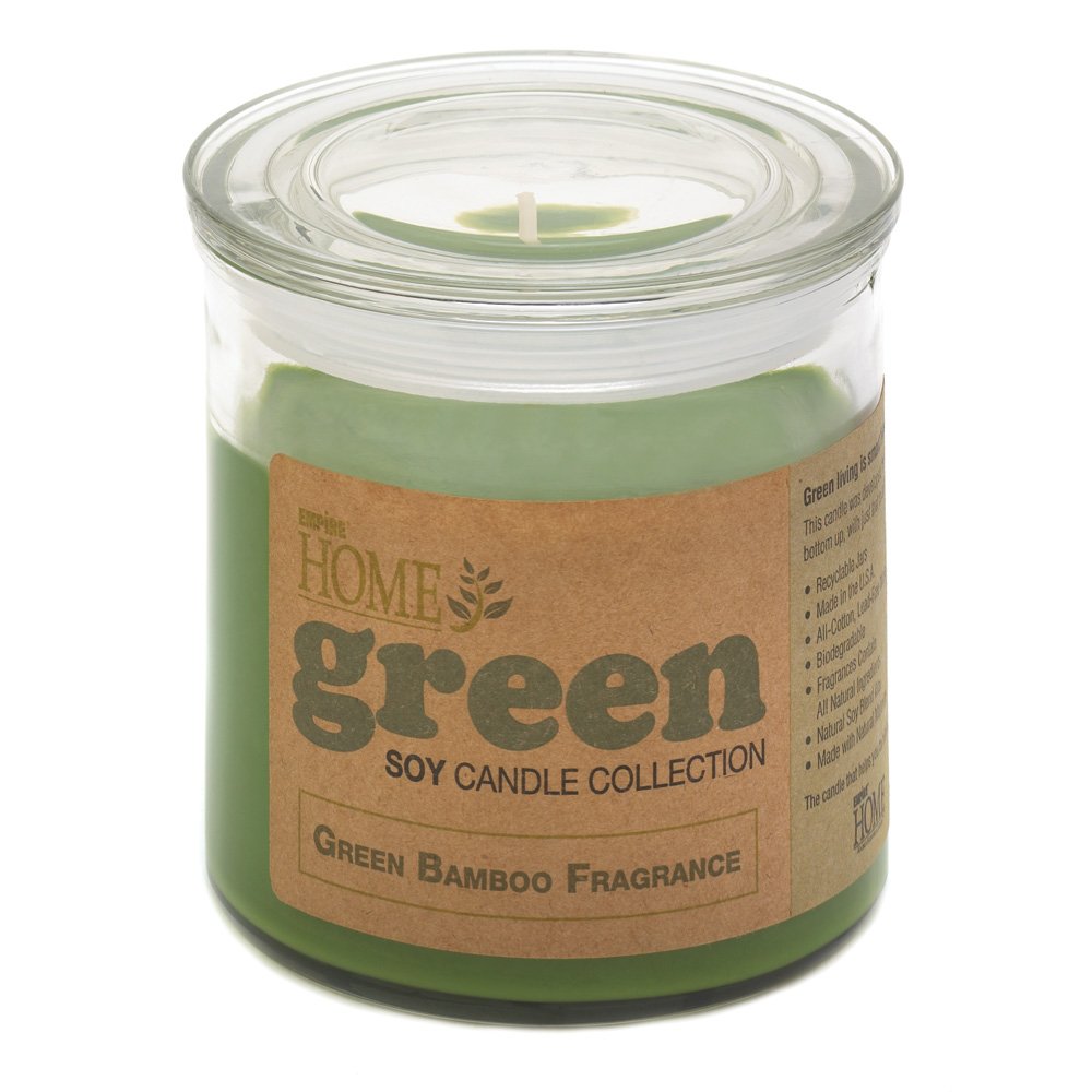 Green bamboo soy candle