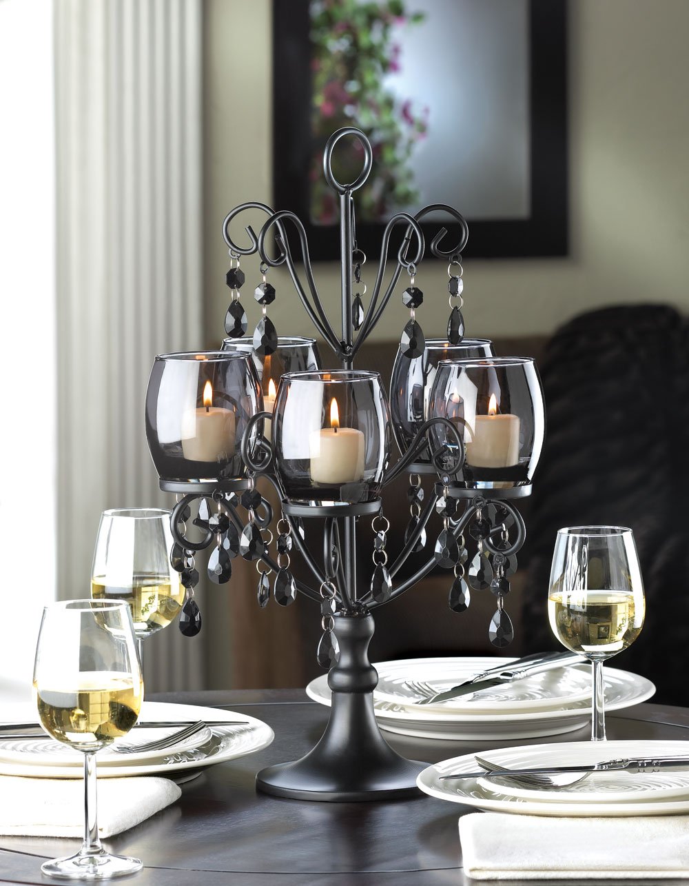 Midnight elegance candlelabra