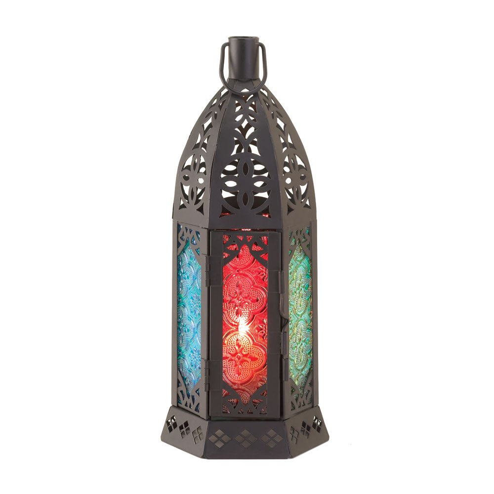 Rosette prism candle lantern