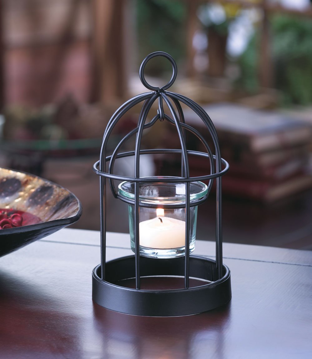 Mini birdcage candleholder